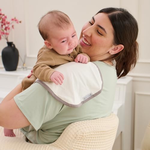 My Brest Friend Organic Burp Cloths Unisex 5-Pack Super Absorbent Cotton Burping Cloths for Babies,2-Ply and Soft on Baby's Skin, Newborn Spit Up Rags, Infant Towels for Milk Spit Up, Large 9.5" x 2"2