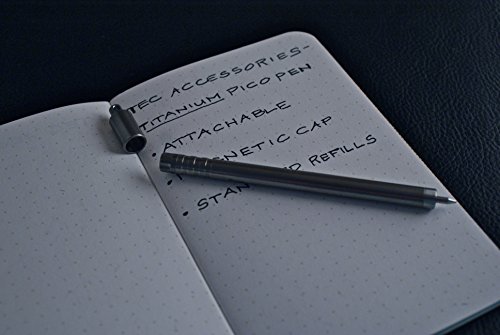 Picopen Ti -Titanium Mini Ballpoint Pen With Magnetic Keychain Holder, Black Ink Medium Point Pocket Pen For Writing, Bullet Journaling, Taking Notes In Office, Business, And Everyday Carry #TOP3