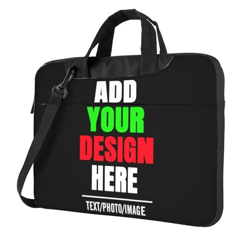 Custom Laptop Bag, Personalized Shoulder Bag for Laptop Add Your Design, Customized Portable Computer Bag Gifts for Adults