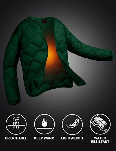 Little Donkey Andy Women's Lightweight Puffer Jacket with Recycled Insulation, Button Down Quilted Coats2