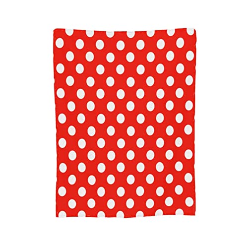 Slhfpx Rectangular Red White Polka Dot Fleece Plush Throw Blanket Comforter Faux Fur Soft Cozy Warm Fluffy Microfiber Fuzzy Blanket For Bed Couch Sofa Chair Fall Nap Travel Camp Picnic 50 Inchx40 Inch thumb #7