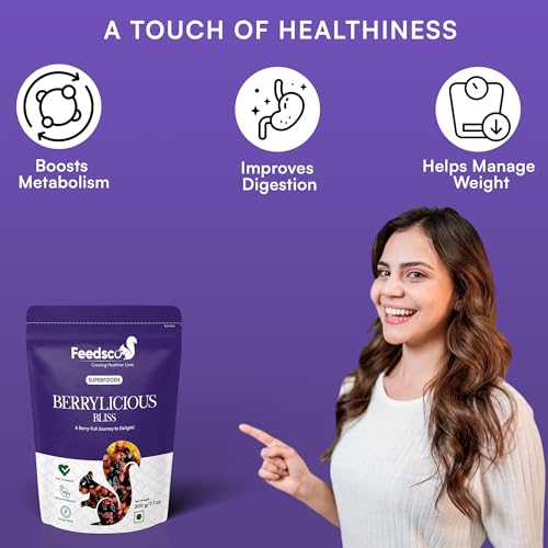Image of Feedsco Premium Mix Berries 200g X 2 | Dried Blueberries, Cranberries, Strawberries & Black Currants | Healthy Vegan Snack | Antioxidant-Rich Superfruit | Gluten-Free Dry Fruits for Kids & Adults
