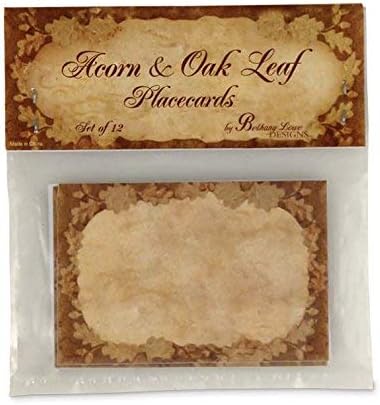 Bethany Lowe Tarjetas de presentación con estampado de bellota y hoja de roble de Acción de Gracias