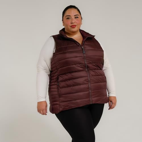 Womens 1X-6X Plus Size Insulated Vest Puffer Synthetic Down2