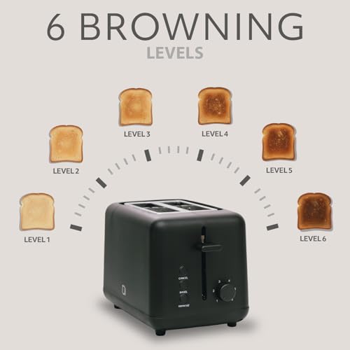 Image of WILLOW Eco Series 2-Slice Toaster, Extra-Wide Slots for Bagels & Artisan Bread, 6 Shade Browning Settings, High-Lift Toast Boost, Removable Crumb Tray, Cancel /Defrost Buttons, Toaster 2 Slice