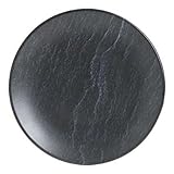 Matière : Ardoise Secret de Gourmet - Lot de 6 Assiettes à Dessert Cadence 20cm Noir