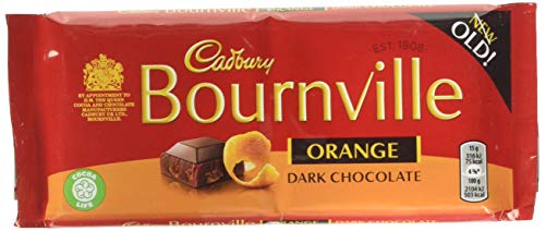 Cadbury Bournville Orange Dark Chocolate Bar, 120 g