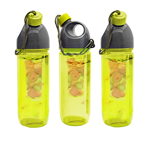 1ABOVE Fruit Infuser Water Bottle, 600ml Leakproof Sport Water Bottle BPA Free Durable Outdoor Hiking Camping Climbing Traveling School Gift Office and Home (YELLOW)
