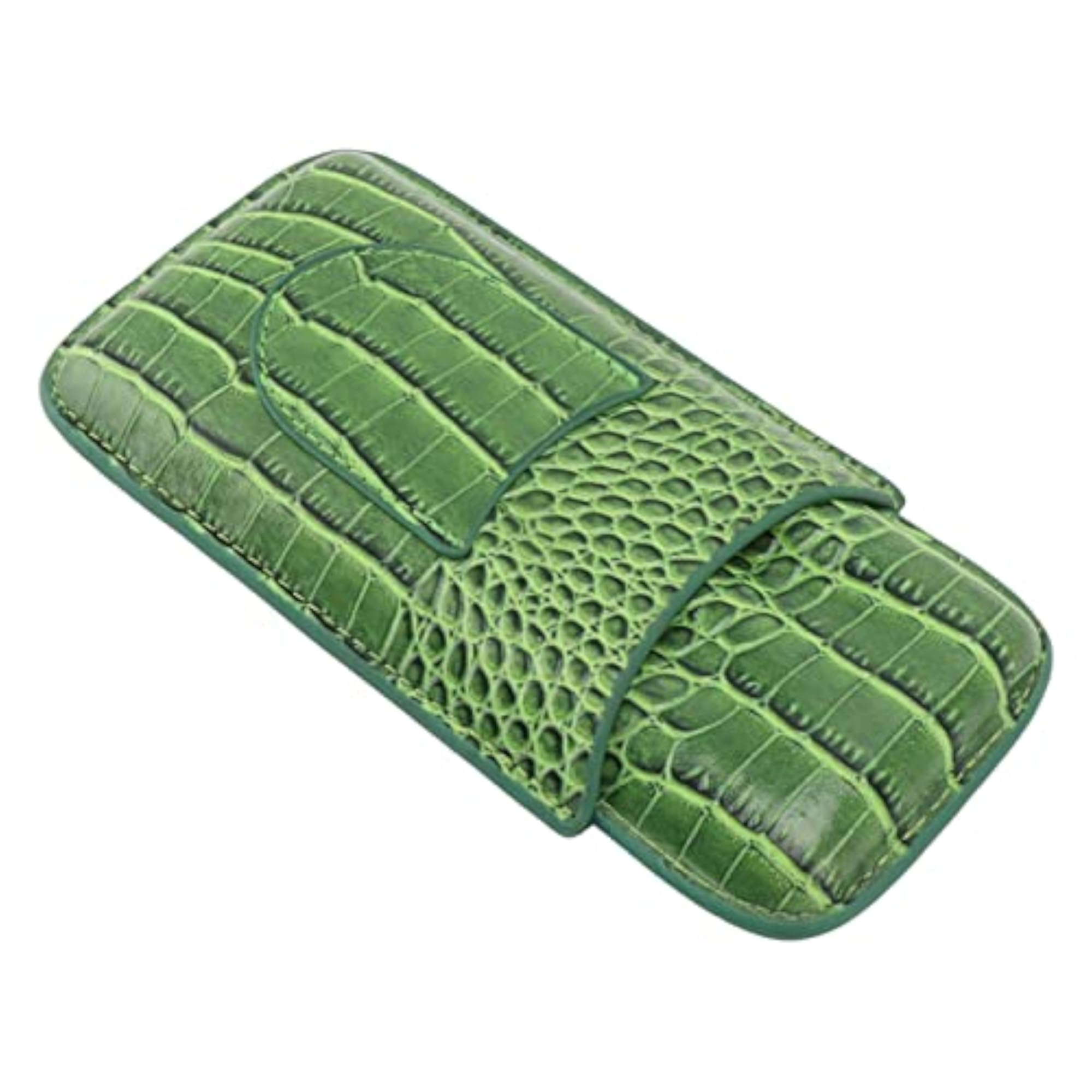 Leather Cigar Case with Fluent Edge, 3 Finger Design