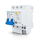 Innfeeltech 1 PC 50 Amp courant 230V disjoncteurs en miniature MCB double pôle pour le montage en rail DIN avec protection contre les fuites