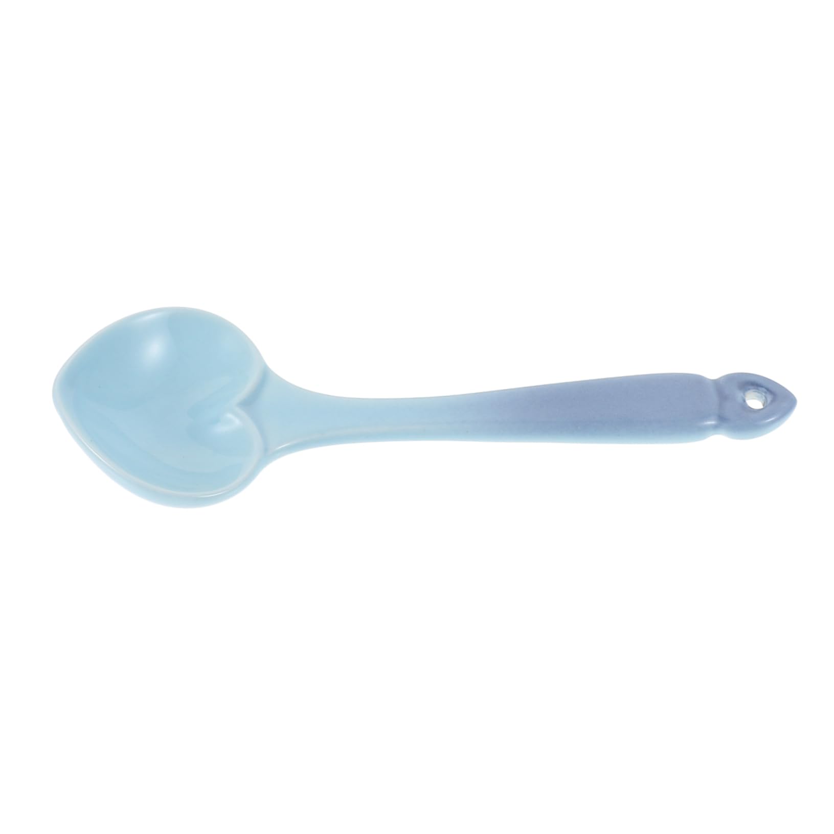 KICHOUSE Heart Shaped Dessert Spoon Honey Spoon Coffee Spoons Asian Soup Spoon Spoon Demitasse Spoons Mini Spoon Porcelain Spoon Spoons Sugar Stirring Spoon Blue Ceramics