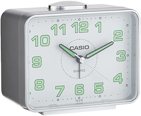 Amazon.com: Casio #TQ218-8 Table Top Travel Alarm Clock Gray (TQ-218-8DF) :  Home \u0026 Kitchen