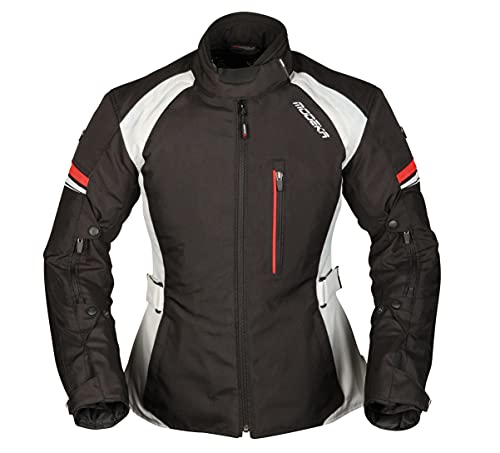 Modeka Violetta Women's Textile Motorcycle Jacket Black/Light Grey 40