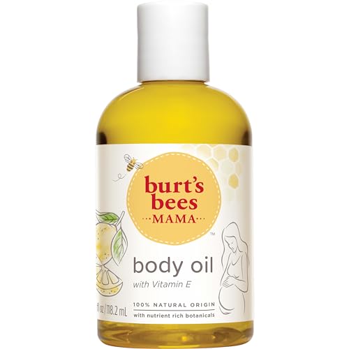 Image of Burt's Bees Mama Body Oil with Vitamin E, 100% Natural Origin, 4 Fluid Ounces