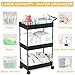 Volnamal Diaper Caddy - Plastic Diaper Organizer for Nursery Essentials, Baby Organizers and Storage, Movable Cart for Changing Table & Crib, Baby Registry Search, Black