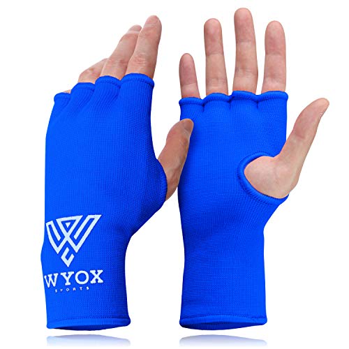 Wyox Boxing Hand Wraps Mma Gloves Men Women Punching Mitts Boxing Wraps Boxing Gear Kickboxing Wraps Compression (S/M (17-21Cm), Blue) #TOP1