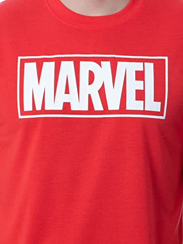 Marvel Thor Captain America Iron Man Men's Superhero Top And Pants Pajama Set Red #TOP3