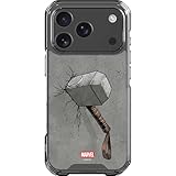 Skinit Clear Phone Case Compatible with iPhone 17 Pro - Officially Licensed Marvel Thor Thors Hammer Mjolnir Design