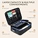Document Bag with Lock, Fireproof File Storage Case with Water-Resistant, TENKER Organizer Box for Document, Safe Portable Travel Home Organizer for Laptop, Files, Certificates, Black(15''x11''x4'')