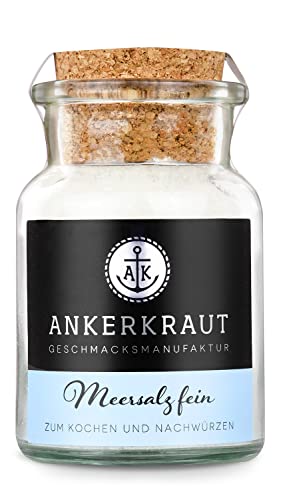 Ankerkraut Meersalz fein reines Salz zum kochen und würzen 170g im Korkenglas
