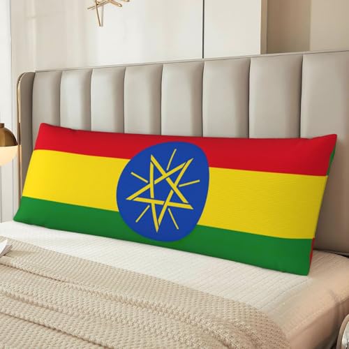 Housse de coussin imprimée drapeau de l'Éthiopie microfibre douce - 7