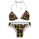 Photo Gallery bikini set per donna beach costume da bagno cinco de mayo piante pattern, multicolore, taglia unica-m Photo Gallery bikini set per donna beach costume da bagno cinco de mayo piante pattern, multicolore, taglia unica-m