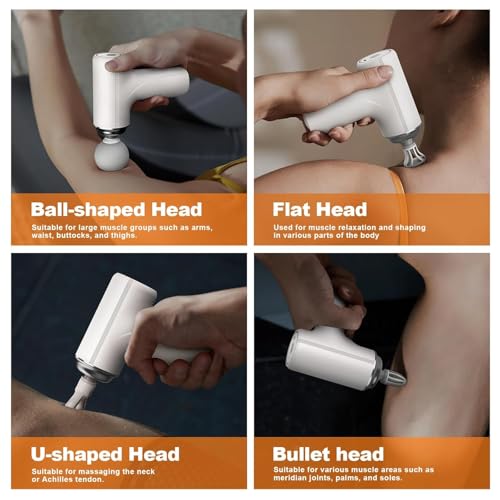 Image of Charge Go Massage Gun | Body Massager for Pain Relief | Massage Gun for Back Leg & Full Body | Body, Neck, Shoulders, Back, Arms & Feet Massager | 4 Specialized Heads For Full Body Pain Relief (Multi Colour)