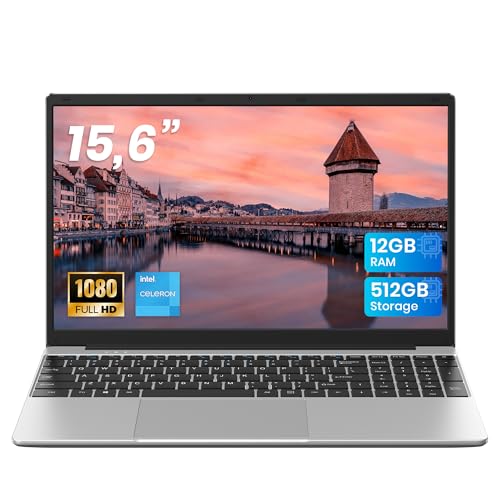 jumper Laptop 15 6 Zoll FHD Display 12GB RAM 512GB SSD TF Erweitern 512GB 5205U Prozessor Leichte Business und Studenten Notebook 2 Stereo-Lautsprecher/Typ-C/USB 3.0/Zehnertastatur