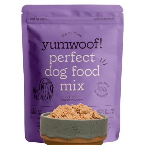 Yumwoof Perfect Dog Food Mix New (Grain-Free) Recipe with Improved Taste | Makes 10 Pounds Fresh Homemade Food | Mix Turkey, Beef, Pork, Bison, Lamb, Elk & More | Human Grade, Low Carb & Non-GMO
