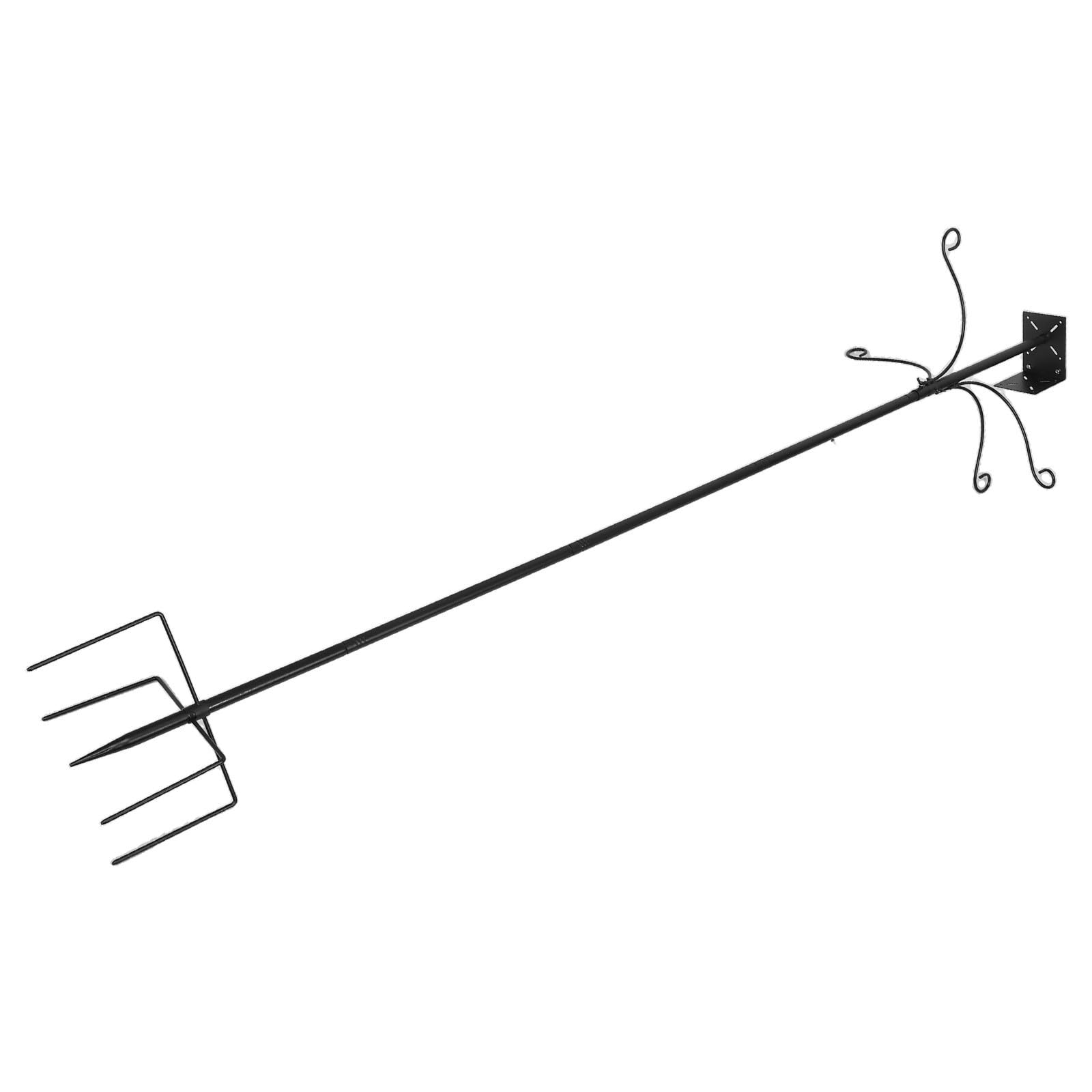 Soporte Ganchos Aves de Metal al para de Comedero Negro 4 Pastor y Base de 5 Puntas para Jardín y Patio Aire Libre