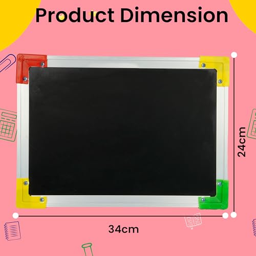 Image of DAHSHA 2 in 1 Double SidedSlate for Kids Double Side Slate Board with Colorful Aluminum (Slate 123 Version)