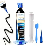 SHIELDOM 100% Silicone Sealant Adhesive Waterproof RTV Silicone Caulk High-Strength Flexible Shri...