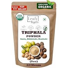 Organic Triphala Powder, 16 oz Amla + Haritaki + Bibhitaki | India Origin
