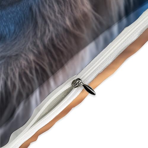 Linge de lit imprimé 3D avec housse de couette animaux et 2 taies d'oreiller