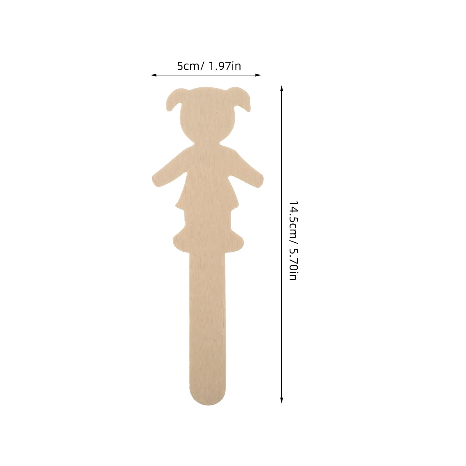 Homoyoyo 20Pcs Unfinished Wooden People Shapes DIY Craft Sticks for Boys and Smooth Edges for Safe Christmas Ornament Decorating Kit - Image 4