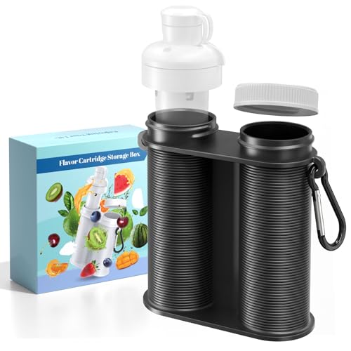 GAOLULUER Flavor Cartridge Holder | Compatible with Cirkul Sips | Fits 2 Cartridges | Keep Fresh for Up to 15 Days | BPA Free Plastic