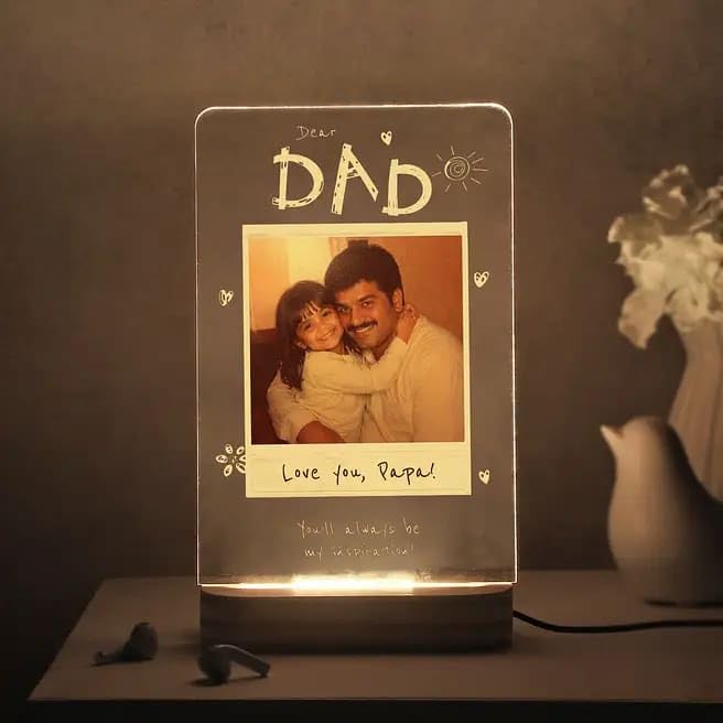 fnp Personalized Dear Dad Polaroid Photo LED Lamp | Custom Picture Night Light for Dad | Father's Day, Birthday & Appreciation Gift-image-5