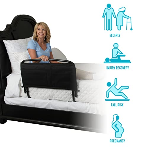 Stander 30" Safety Bed Rail With Padded Pouch, Folding Bedside Safety Guard Rail For Adults, Seniors, And Elderly, Under Mattress Bed Safety Handle For Home, Fits Most King, Queen, Full, And Twin Beds #TOP5