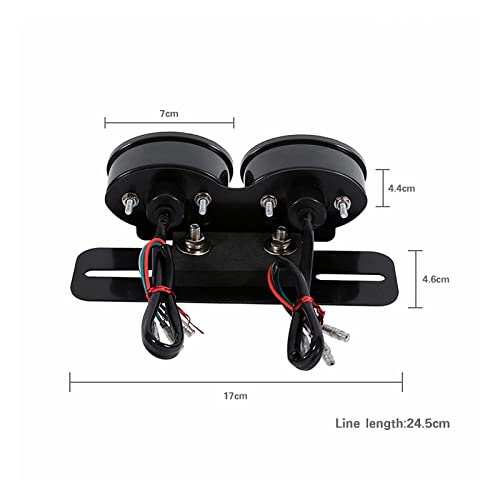 Soporte para matrícula de motocross con lámpara trasera doble e indicadores de giro compactos 3
