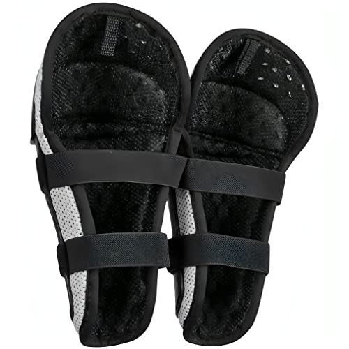 Fox Racing PeeWee Titan Youth Knee/Shin Guard Dirt Bike Motorcycle Body Armor - Black/Silver / One Size