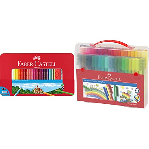Lápices hexagonales y rotuladores Connector Faber-Castell para trazos precisos y vivos