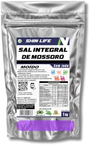 Sal Marinho Integral Sem Iodo 1Kg 100% Moído Mosoro