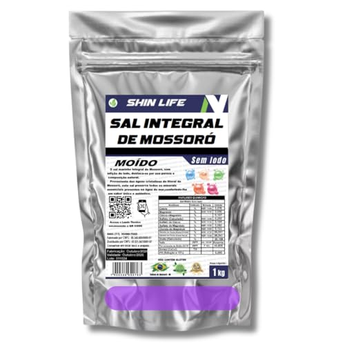 Sal Marinho Integral Sem Iodo 1Kg 100% Moído Mosoro