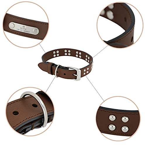 Collier pour chien en cuir réglable étanche taille S - 4
