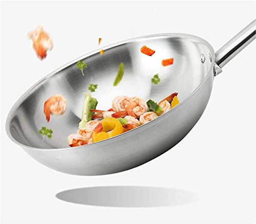 Wok de acero inoxidable con mango desmontable miniatura 4