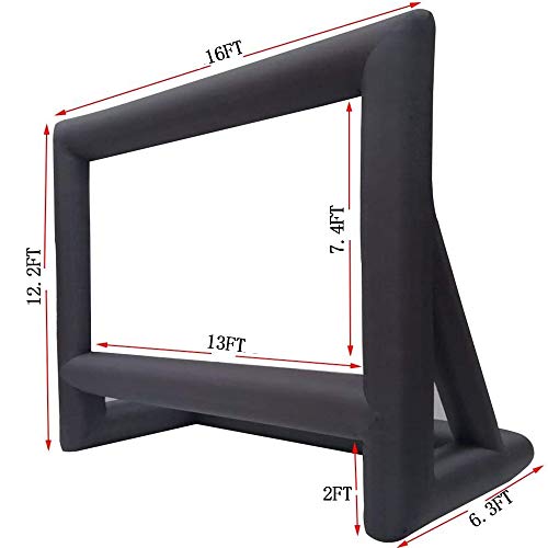 Image of XHYCPY 21ft Inflatable Projector Screen for Outside - Blow Up Movie Screen Front /Rear Projection for Backyard Movie Night, Theme Parties, Celebrations