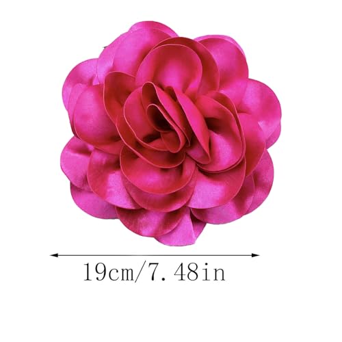 Image of Brooches for Women Large Light Blue Camellia Flower Denim Lapel Pins Wedding Party Promance Dance Dress Clothes Costume Jewelry Christmas Stocking Stuffers