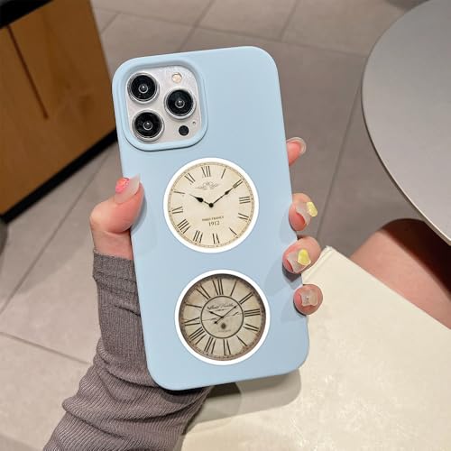 Image of 55Pcs Vintage Clock Stickers Aesthetic Retro Clocks Watches Map Vinyl Decals for Kids Teens Adults, Travel World Sticker for Laptop DIY Luggage Water Phone Guitar Computer Guitar (Clock)