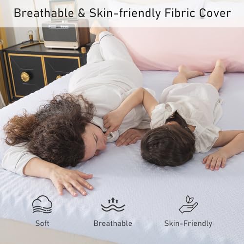 Whatsbedding 3 Inch Memory Foam Mattress Topper Queen Size With Soft Cover thumb #1