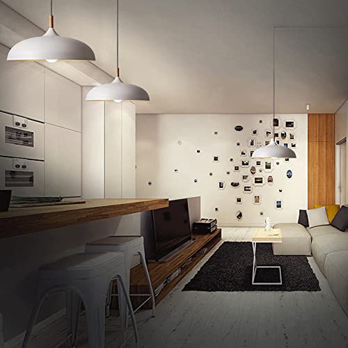 Lámpara colgante moderna de aluminio y madera con acabado premium y cable ajustable 7